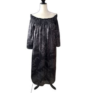 NWT Ari South Off the Shoulder Midi Dress Hawaiian Medium Palaa